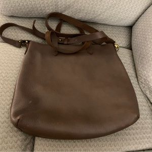 Madewell The Zip-Top Transport leather brown Crossbody